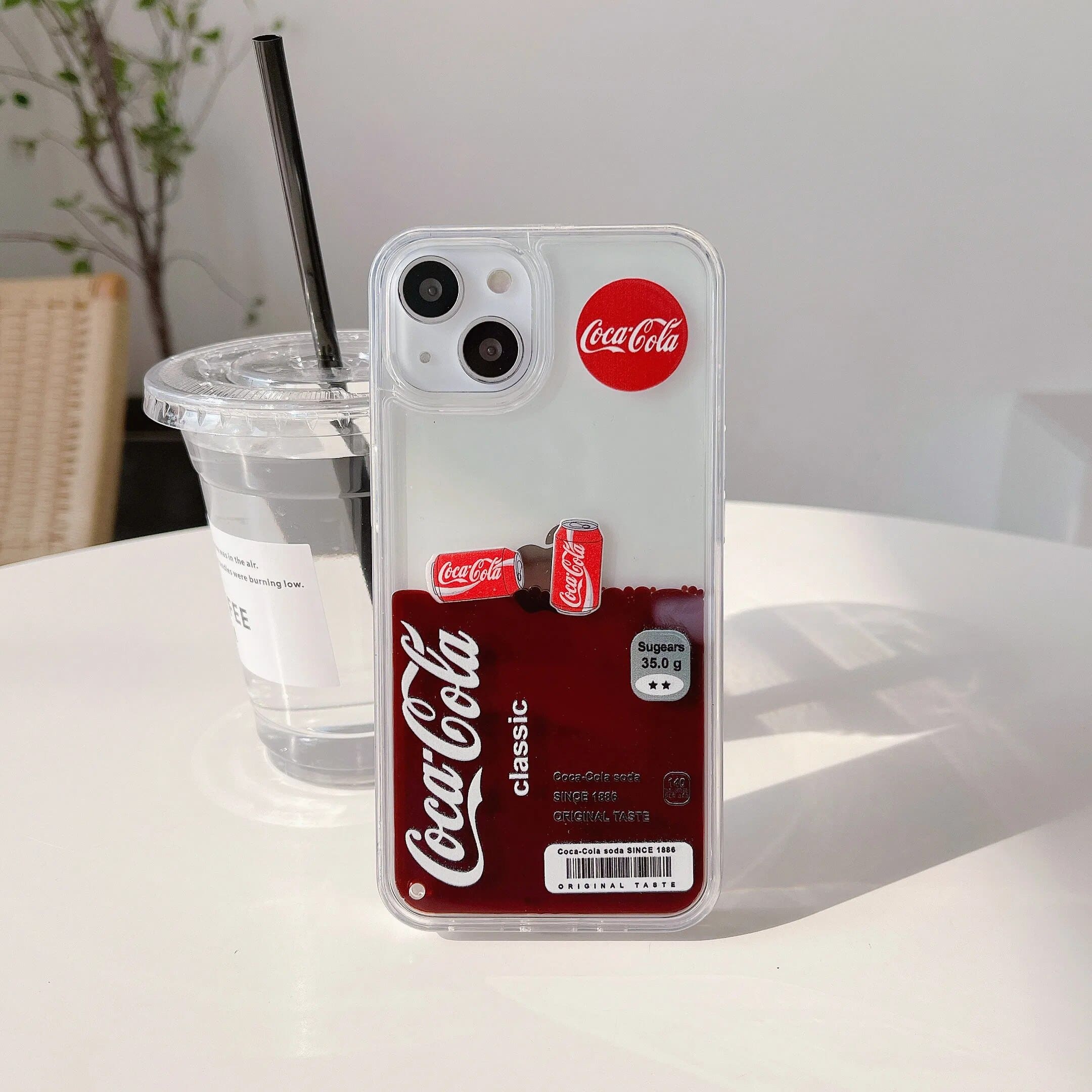 Fashion 3D quicksand cola pattern phone case