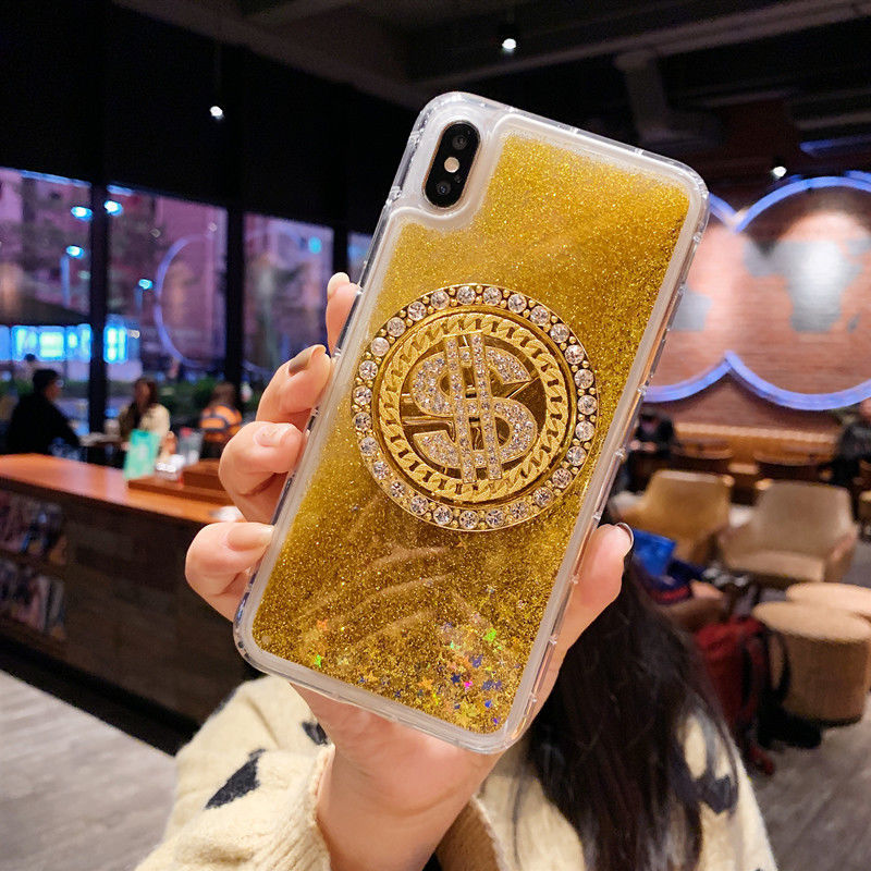 Transparent Laser Gold Coin New Year Shell for iPhone swasaw