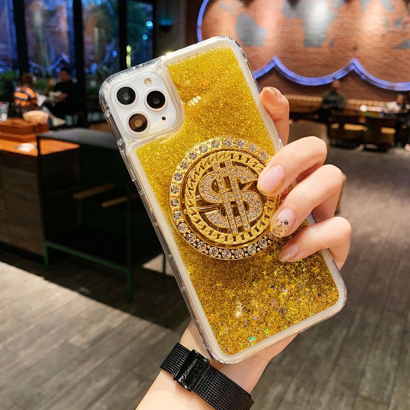 Transparent Laser Gold Coin New Year Shell for iPhone swasaw